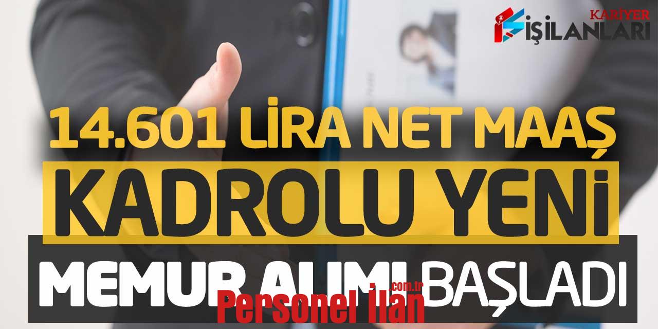 14.601 Lira Net Maaş Verilecek! Kadrolu Yeni Memur Alımı Başladı