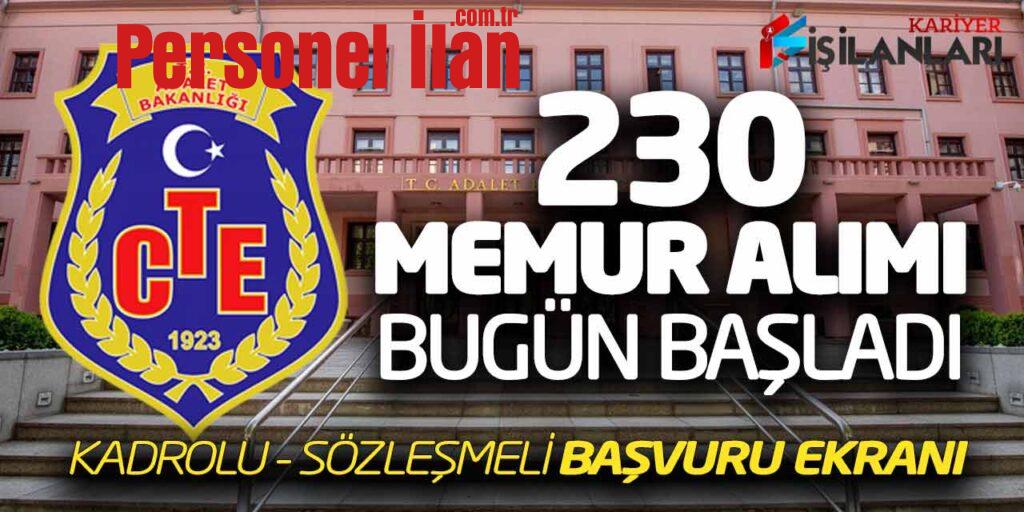 CTE 230 Memur Alımı Bugün Başladı (Sözleşmeli-Kadrolu Başvuru Ekranı)