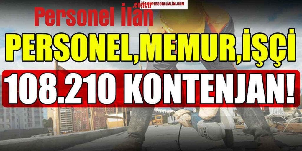 Ekim Ayı 16 Kamu Kurumu 108 Bin 210 Memur, İşçi Ve Personel Alımı Listesi