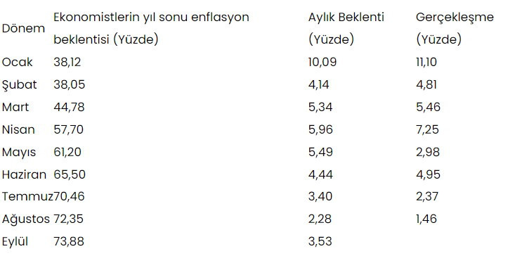 Ekonomistlerden Eylül ayı enflasyon beklentileri açıklandı