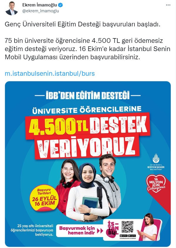 İBB üniversite öğrencisi 4500 TL burs başvuruları başladı! Burs başvurusu nasıl, nereden yapılır?