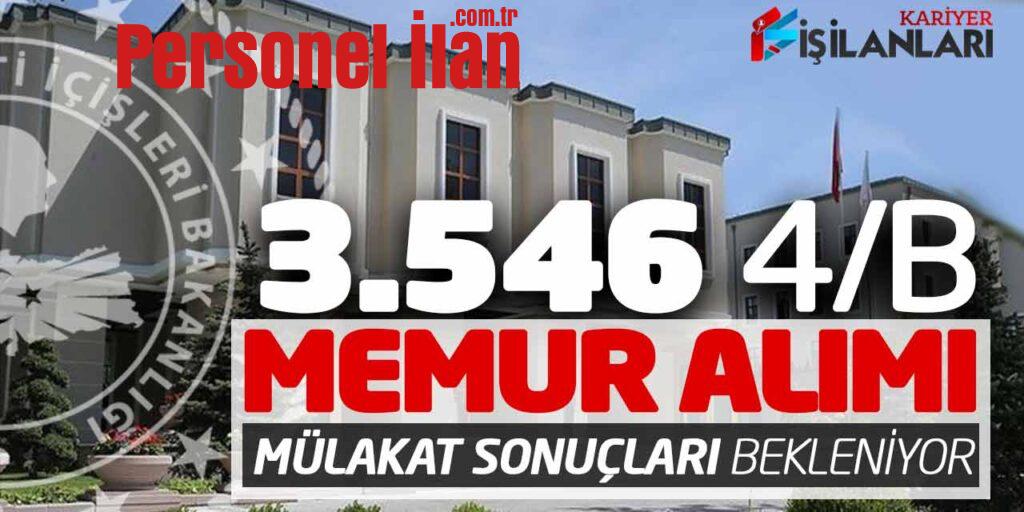 İçişleri Bakanlığı 3.546 Memur Alımı Mülakat Sonuçları Bekleniyor
