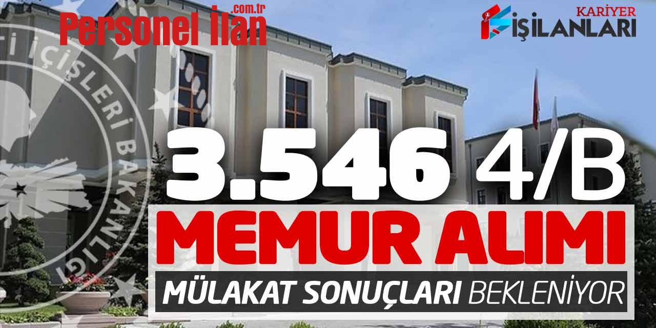İçişleri Bakanlığı 3.546 Memur Alımı Mülakat Sonuçları Bekleniyor
