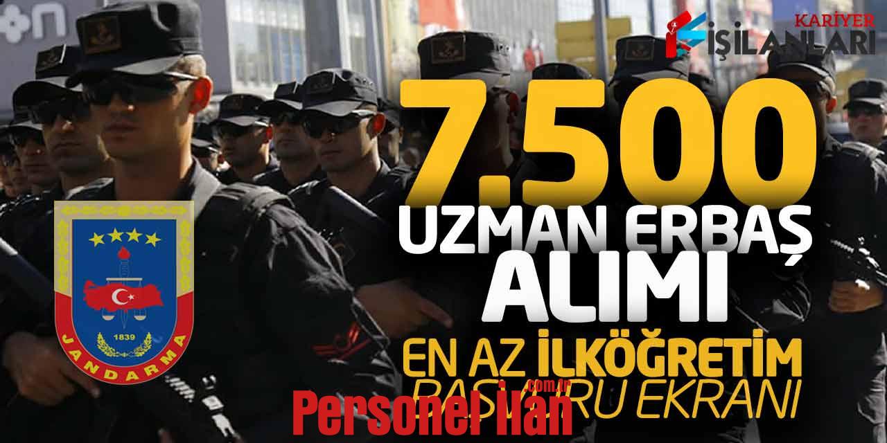 Jandarma 7 Bin 500 Uzman Erbaş Alımı Yapıyor! En Az İlköğretim Başvuru Ekranı
