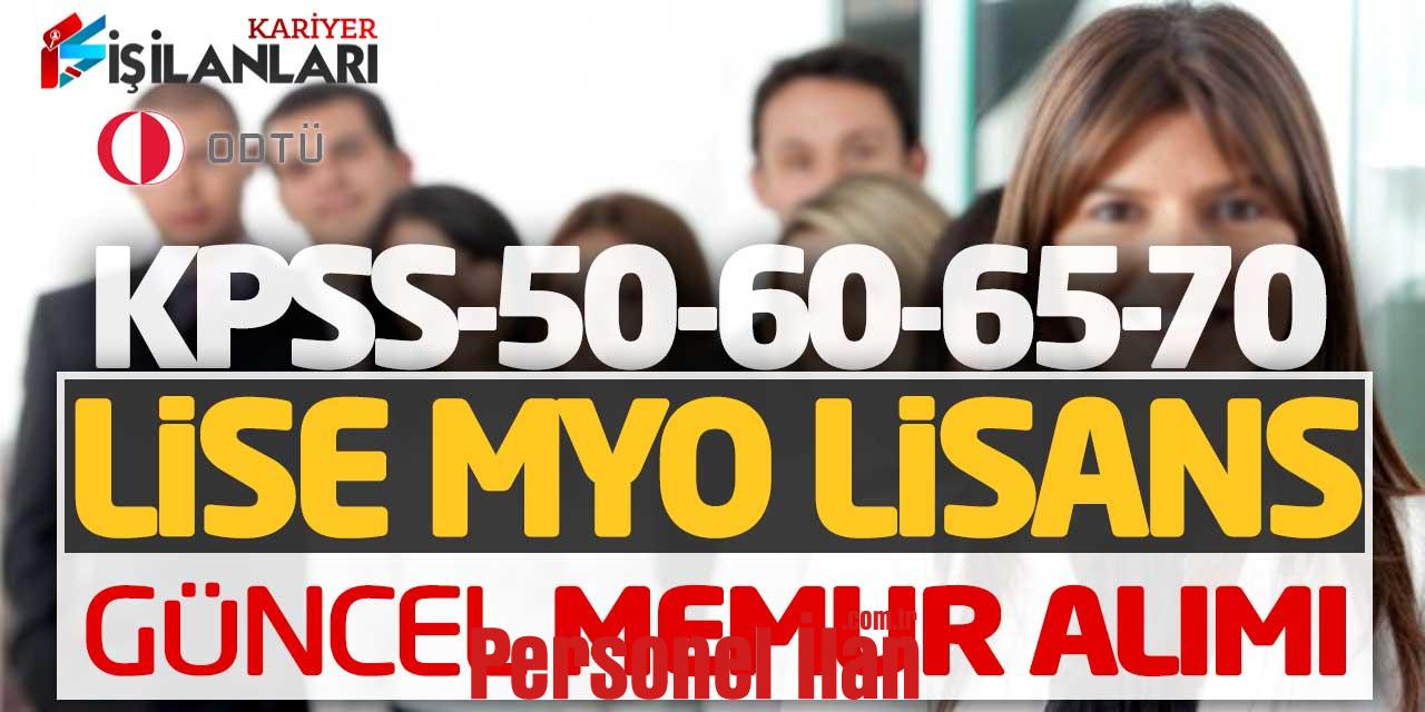 KPSS 50 60 65 70 Puanlarla Lise Önlisans Lisans Güncel Memur Alımı