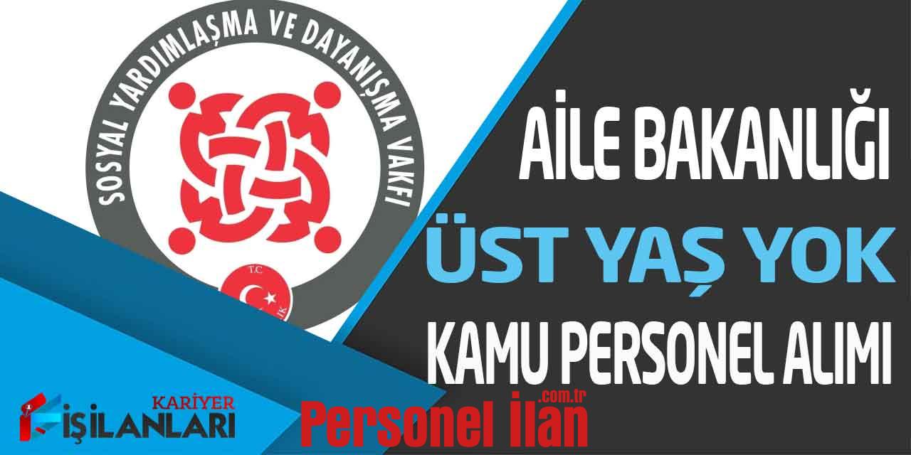 SYDV B Ehliyetli Üst Yaş Şartsız Kamu Personel Alımı Yeni İlan