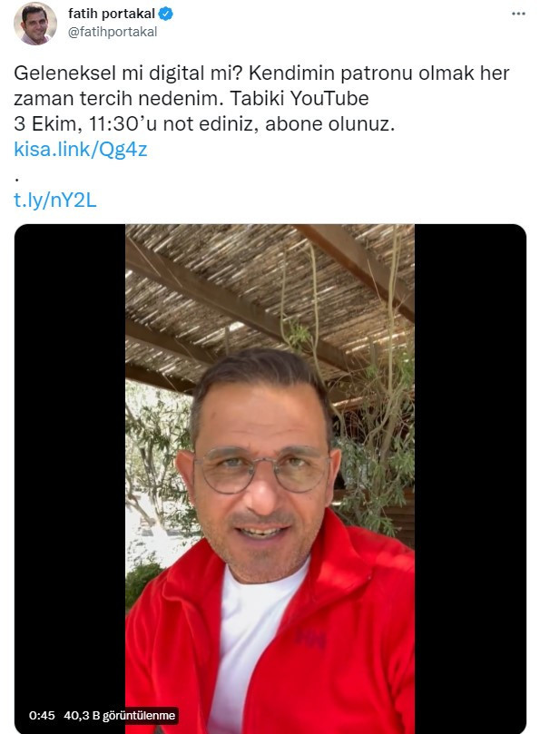 Uzun süredir ekranlardan uzak kalmıştı! İşte Fatih Portakal'ın yeni kanalı ve yayın saati