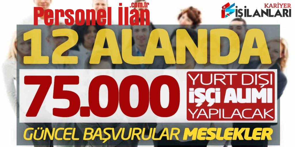 12 Alanda 75.000 İşçi Alımı Yapılacak! Yurtdışı Güncel Başvurular-Meslekler