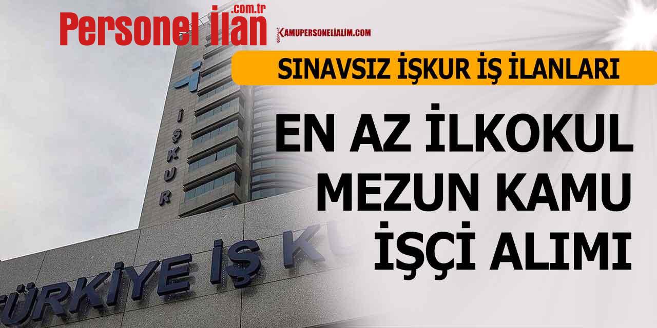 Sınavsız Tefenni Belediyesi Kamu İşçi Alımı İşkur İlanları