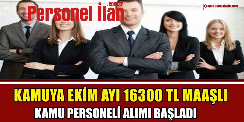 Kamuya Ekim Ayı 16300 TL Maaşlı Kamu Personeli Alımı Başladı
