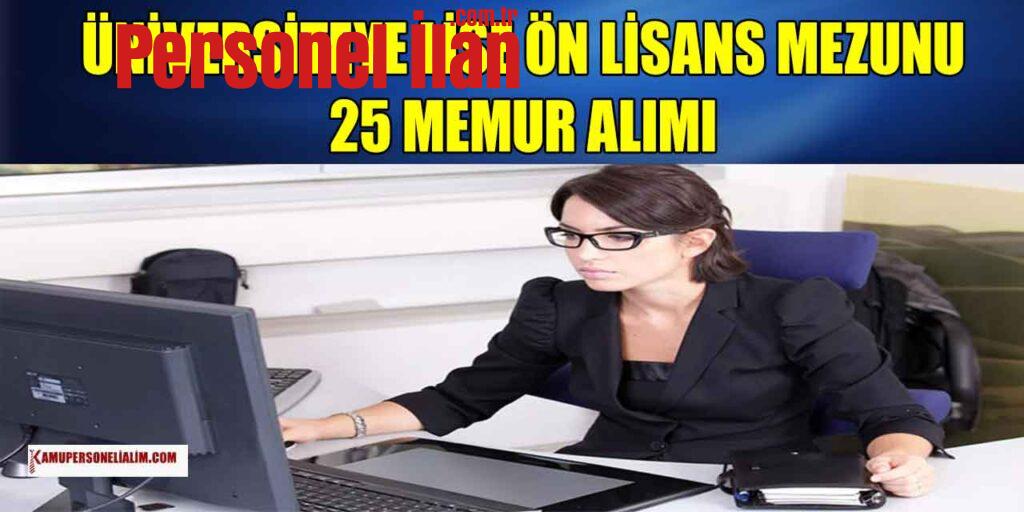 Recep Tayyip Erdoğan Üniversitesi Lise Ön lisans Mezun 25 Güncel Memur Alımı