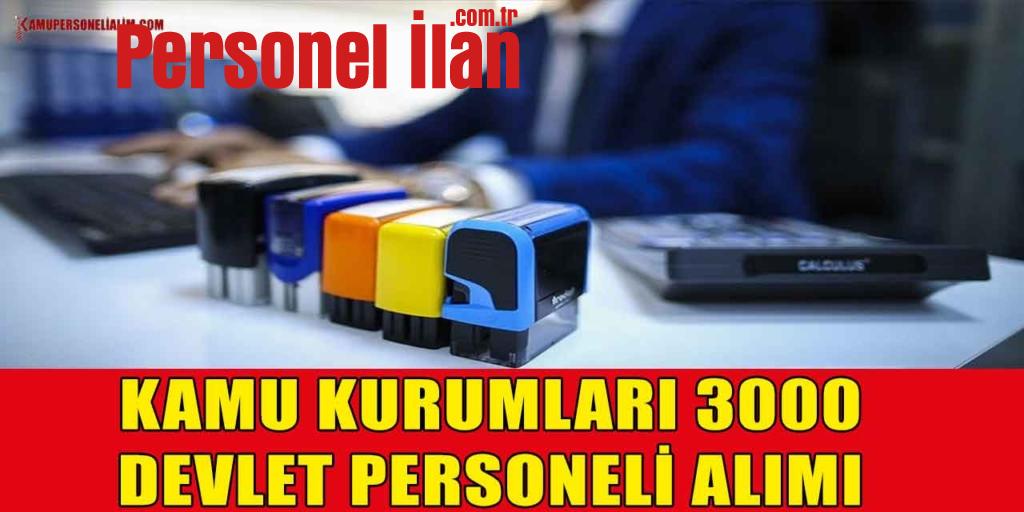 Kamu Kurumları 3000 Devlet Personeli Alımı İş Başvurusu