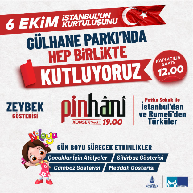 6 Ekim İstanbul'un kurtuluşu etkinleri nelerdir? Gülhane parkı konser ve etkinlikler