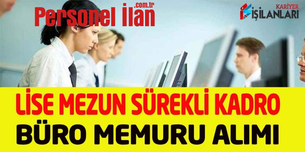 Belediye Başkanlığı Lise Mezun Daimi Kadro Büro Memuru Alımı