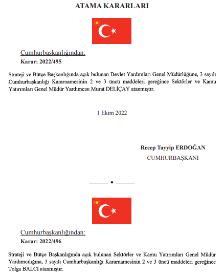 Cumhurbaşkanı atama kararları Resmi Gazete'de yayınlandı! Bakanlıklara onlarca atama yapıldı!