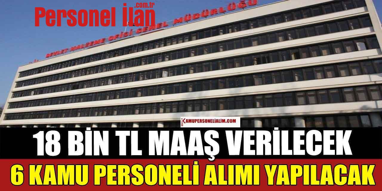 DMO 6 kamu personeli alımı! Kamuya 18 Bin TL Maaşlı İş İlanları