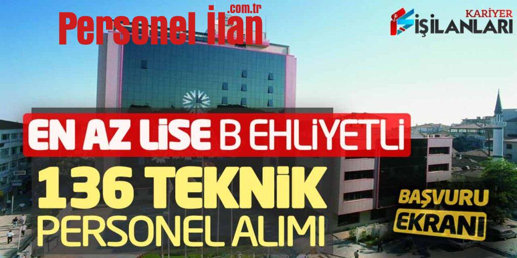 En Az Lise B Ehliyetli 136 Teknik Personel Alımı Yapılacak (İBB Başvuru Ekranı)