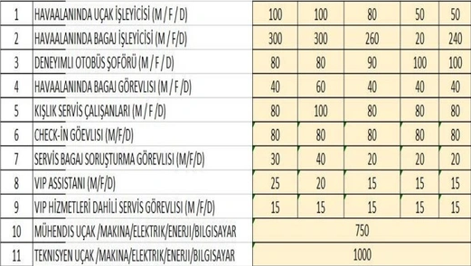 Havayolu şirketinde çalışmak isteyenlere duyuruldu! 5 binin üzerinde personel alımı yapılacak! Sınav şartı yok
