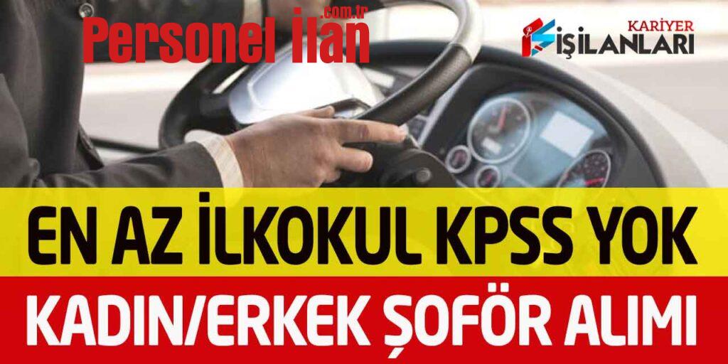 İZELMAN Daimi Kadrolu En Az İlkokul Mezun Şoför Alımı İŞKUR 2022