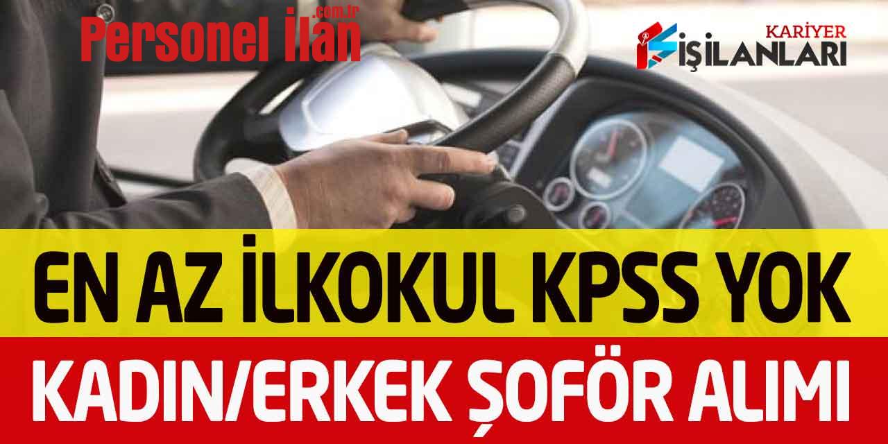İZELMAN Daimi Kadrolu En Az İlkokul Mezun Şoför Alımı İŞKUR 2022