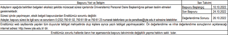 İzmir Yüksek Teknoloji Enstitüsü kamu personel alımı yapacak! 10 Bin TL maaş verilecek!