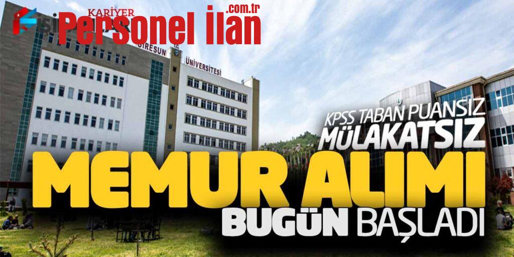 KPSS Taban Puansız - Mülakatsız Yeni Kamu Memur Alımı Bugün Başladı