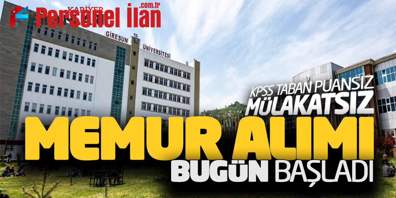 KPSS Taban Puansız - Mülakatsız Yeni Kamu Memur Alımı Bugün Başladı