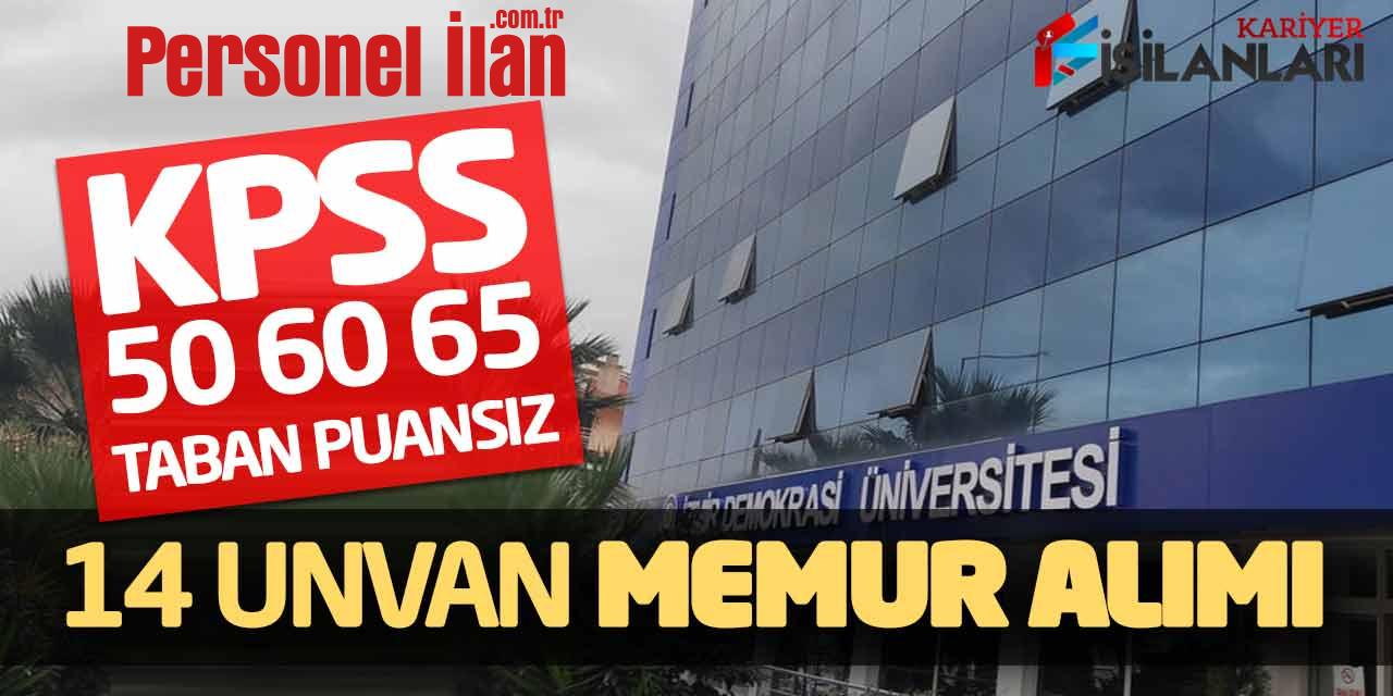 KPSS Taban Puansız ve 50 60 65 Puanlarla 14 Unvanda Güncel Memur Alımı