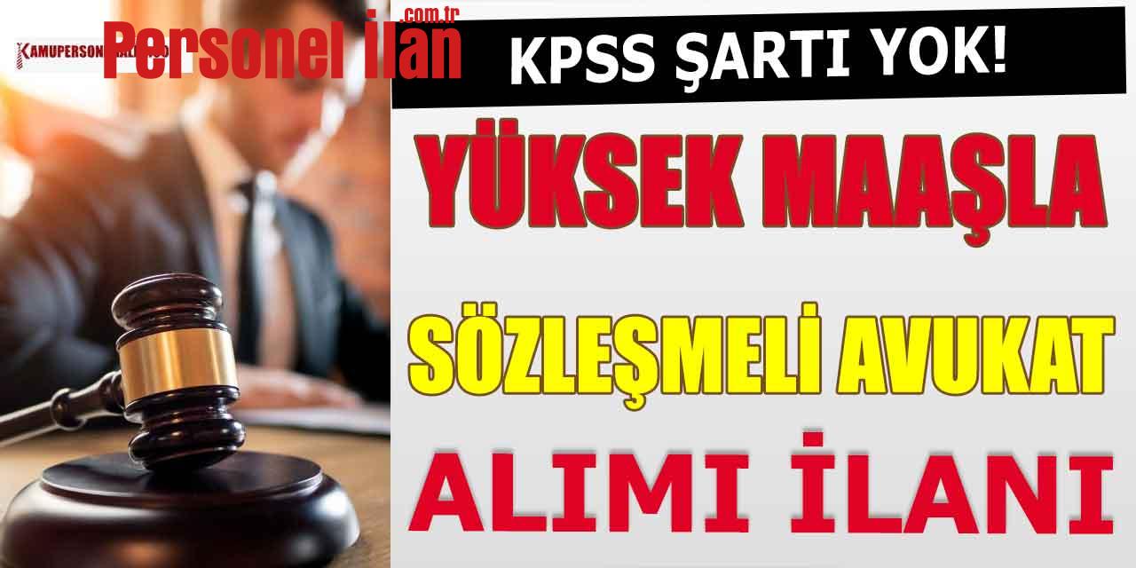 KPSS’siz Sözleşmeli Avukat Alımı İlanı! (31 Ekim- 7 Kasım)