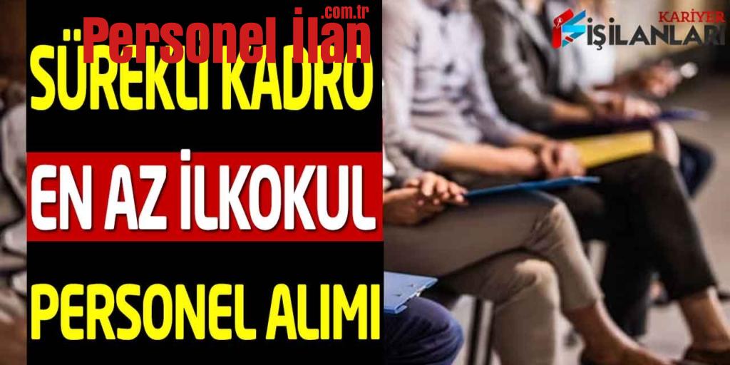 Kamu Kurumu En Az İlkokul Sürekli Kadro Makam Şoförü Personel Alımı