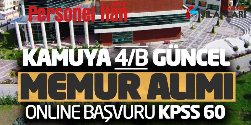 Kamuya Sözleşmeli Güncel Memur Alımı Online Başvuruları Alınıyor (KPSS 60)