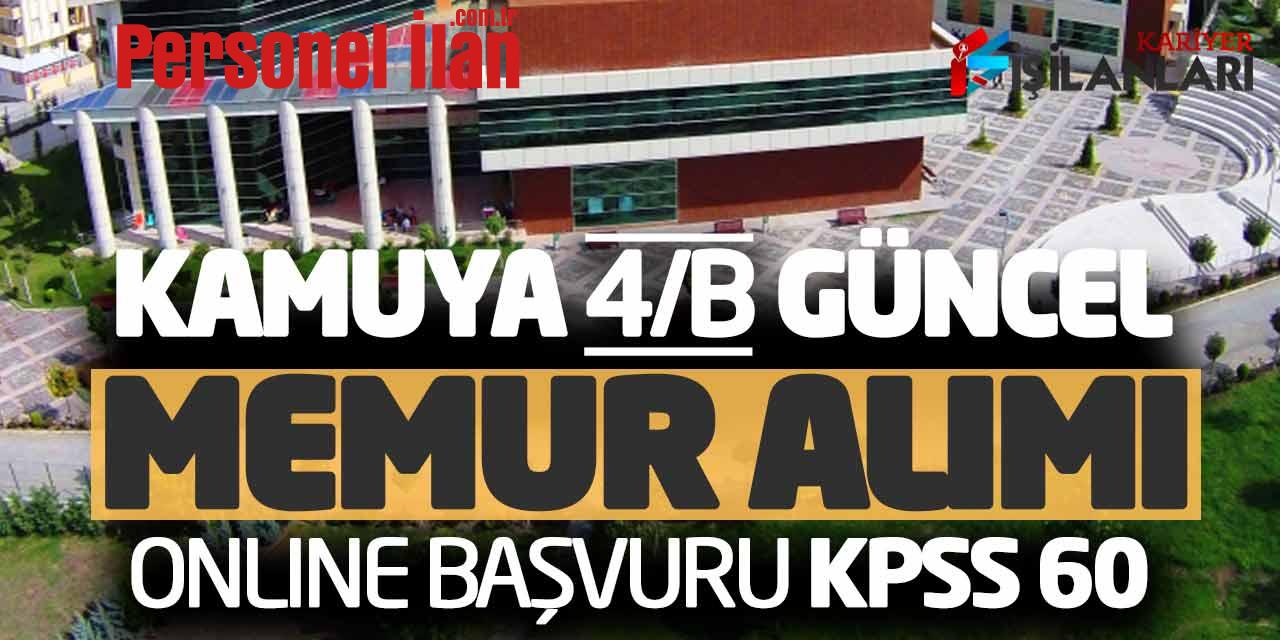 Kamuya Sözleşmeli Güncel Memur Alımı Online Başvuruları Alınıyor (KPSS 60)