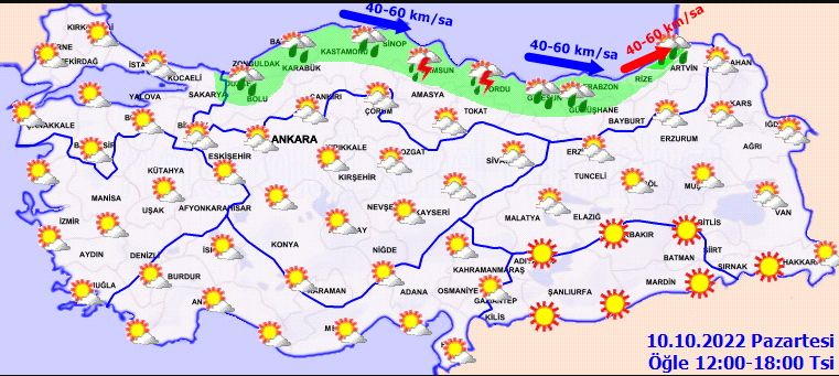 Meteoroloji 6 il için sağanak yağış uyarısında bulundu! İşte rüzgarın etkili olacağı o saatler