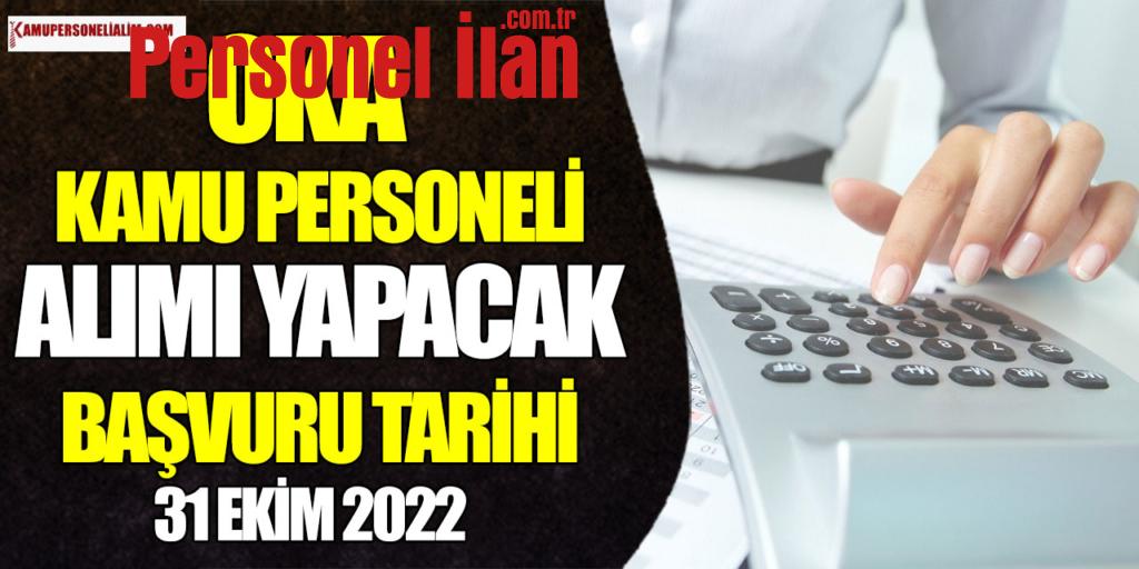 OKA Kamuya Memur Alımı İlanı Verdi 31 Ekim
