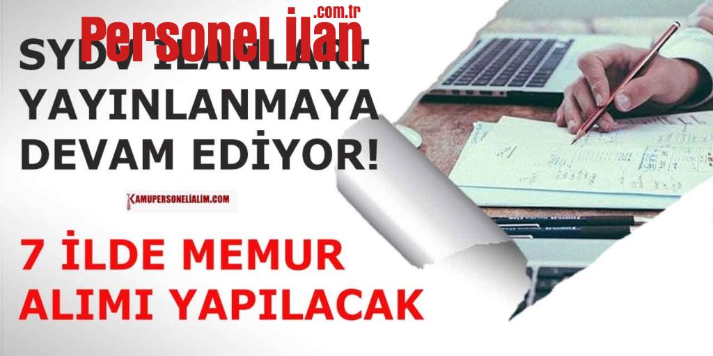 SYDV 7 İlde 12  Kamu Memuru Alımı İlanı Yayınladı