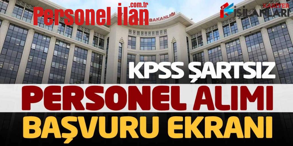 Sağlık Bakanlığı KPSS Şartsız Personel Alımı Yapacak! Başvuru Ekranı