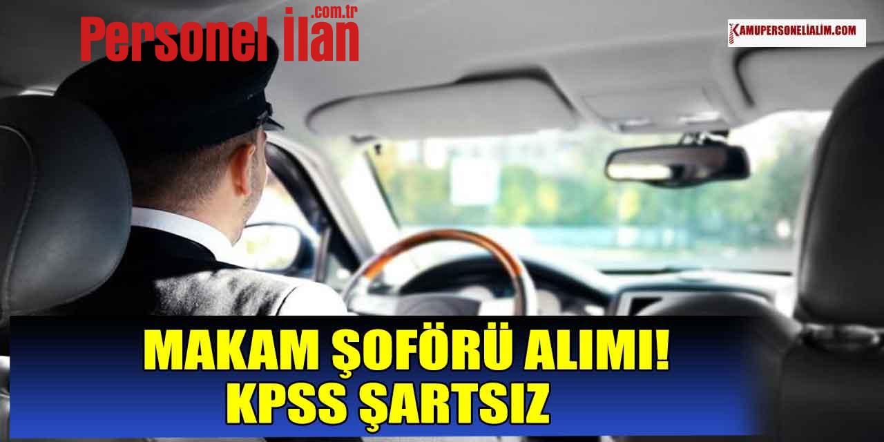 Ticaret Odası Makam Şoförü Alacak! KPSS Şartsız İş İlanları