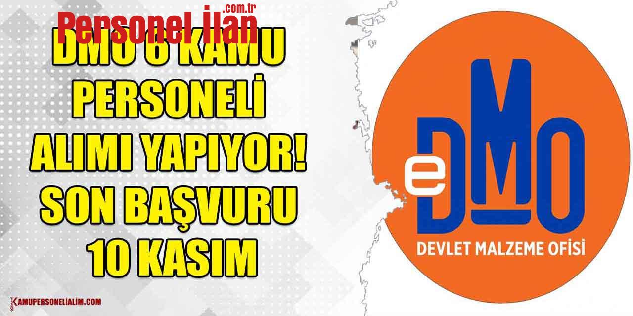 Devlet Malzeme Ofisi 6 Kamu Personeli Alımı Yapıyor! Son Başvuru 10 Kasım