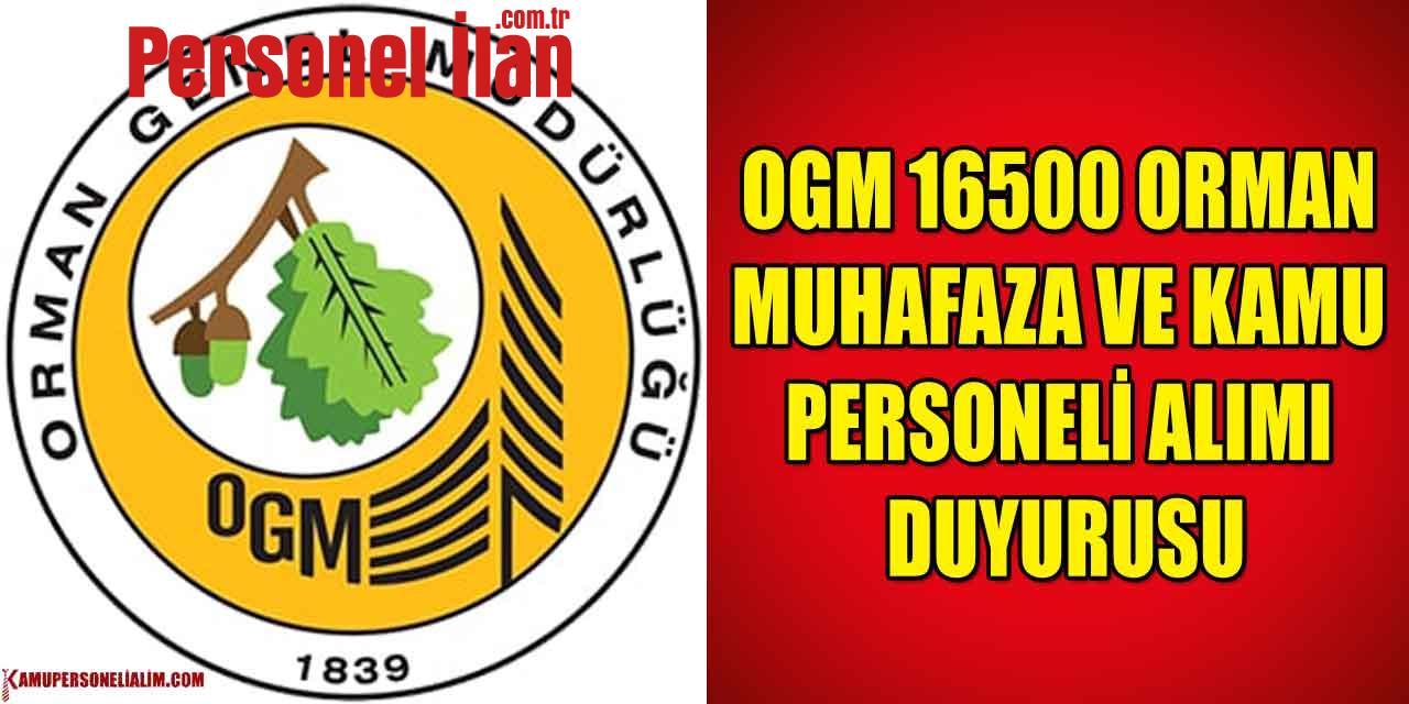 OGM 16.500 Orman Muhafaza ve Kamu Personeli Alımı Duyurusu