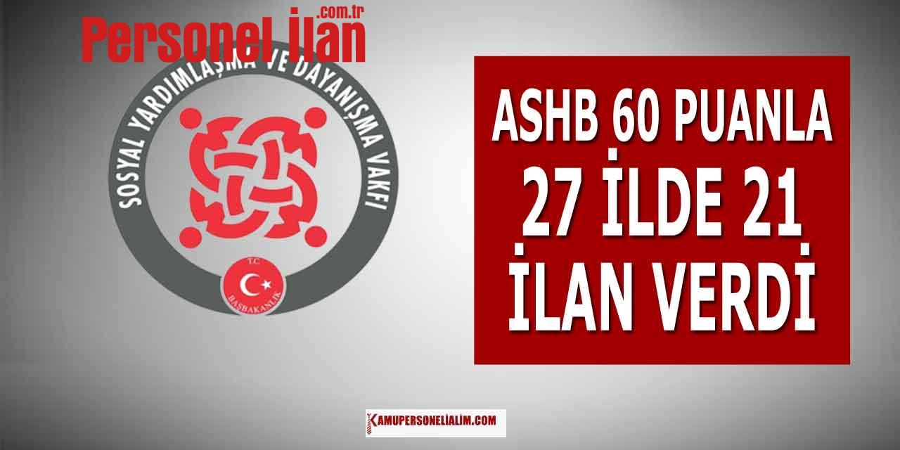 ASHB KPSS 60 Puanla 27 SYDV 21 Büro Görevlisi ve Temizlik Personeli Alıyor