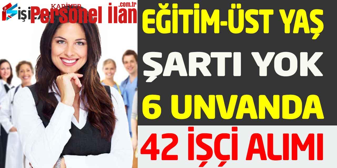 Belediye Başkanlığı Eğitim-Üst Yaş Yok 42 Kamu Personeli Alımı