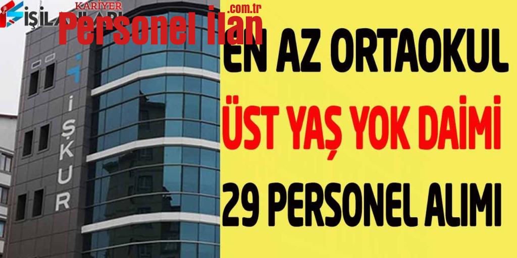 Belediye En Az Ortaokul Kadrolu Büro Memuru-Şoför Personel Alımı