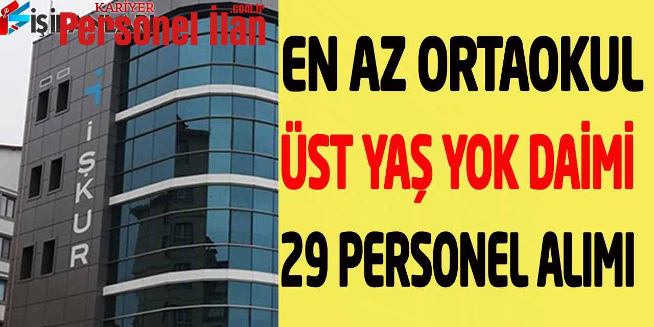 Belediye En Az Ortaokul Kadrolu Büro Memuru-Şoför Personel Alımı