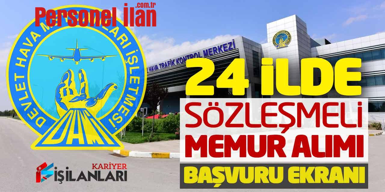 Devlet Hava Meydanları 24 İlde Sözleşmeli Personel Alımı! Başvuru Ekranı