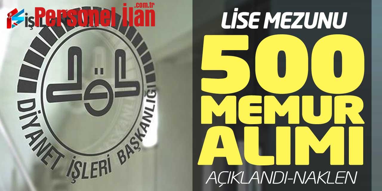Diyanet Lise Mezunu 500 Memur Alımı Yapacak (MBSTS 50 - Naklen)