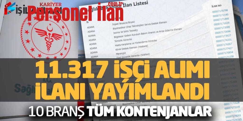 İŞKUR 11.317 Sağlık İşçisi Alımı İlanı Yayımlandı! 10 Branşta Tüm Kontenjanlar