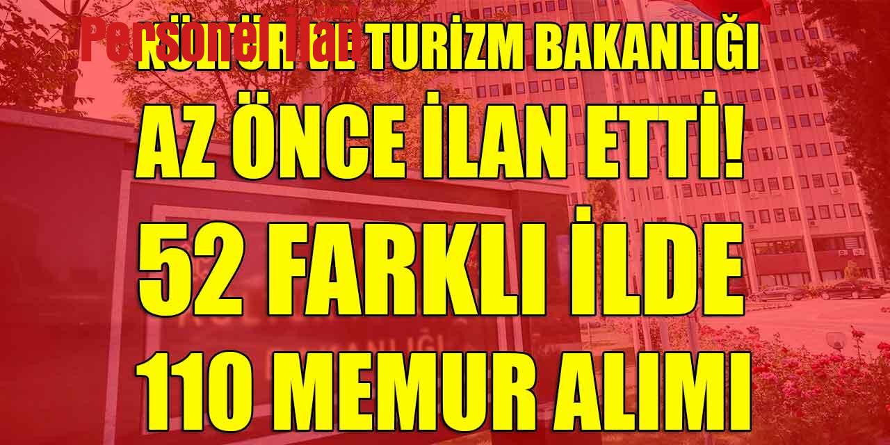 Kültür Bakanlığı 110 Kütüphaneci Alımı 52 Şehir Listesi