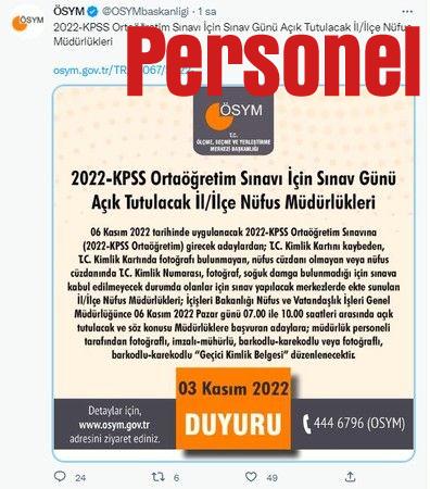 ÖSYM'den 2022 KPSS Ortaöğretim Sınavı İçin Son Uyarılar!