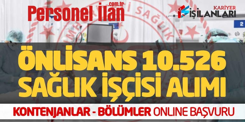 Önlisans 10.526 Sağlık İşçisi Alımı Kontenjanlar - Bölümler (Online Başvuru)