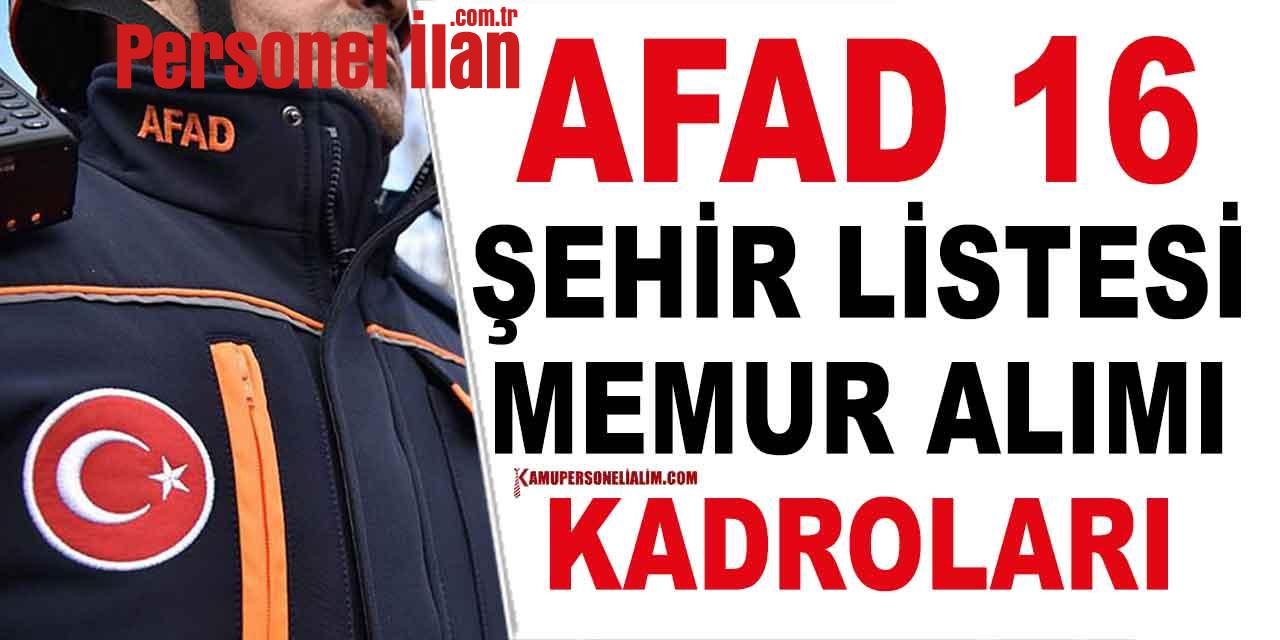 AFAD 80 Kamu Personel Alımı 2023! Memur, Denetçi Ve Uzman Yardımcısı